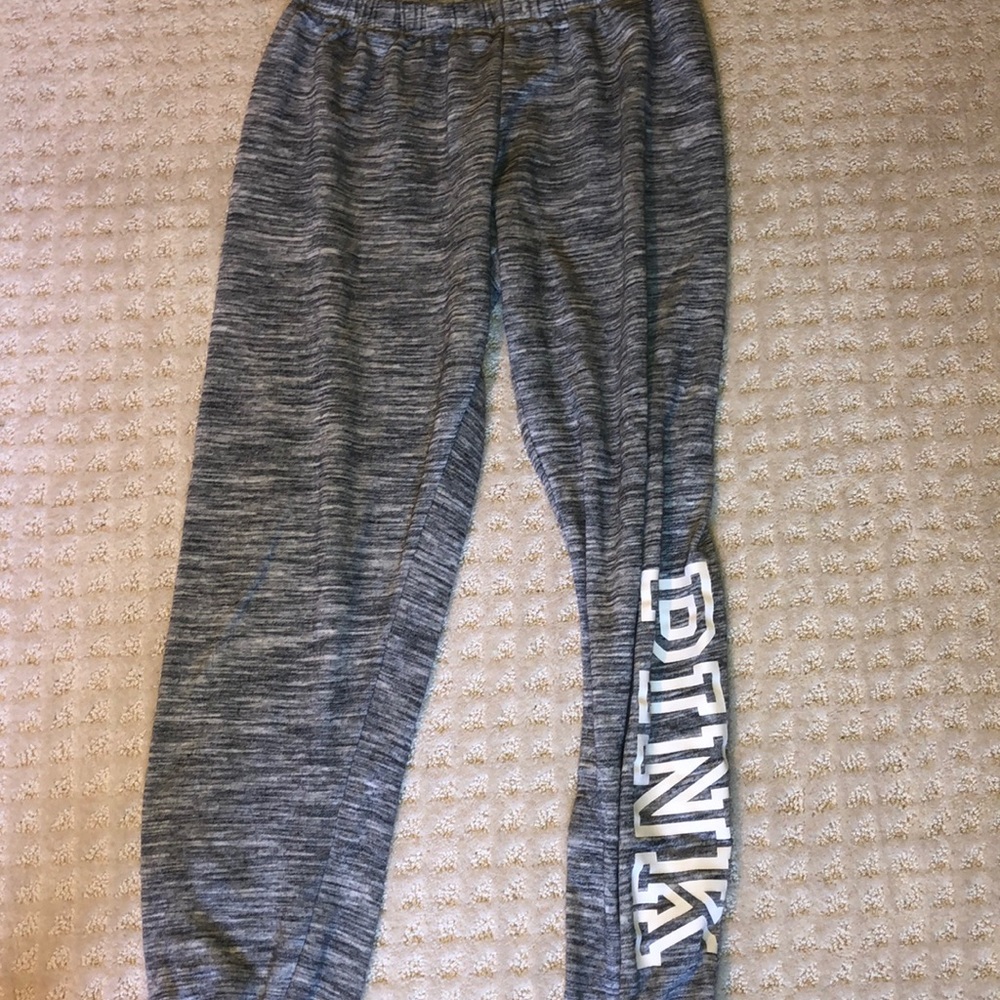 Grey and white jogger sweatpants